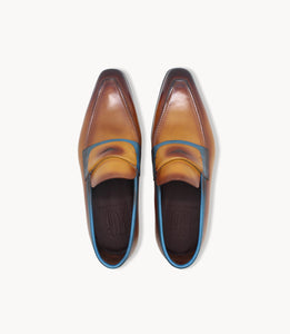 PAOLO LOAFER GOLD & BLUE GABRIEL SHOES